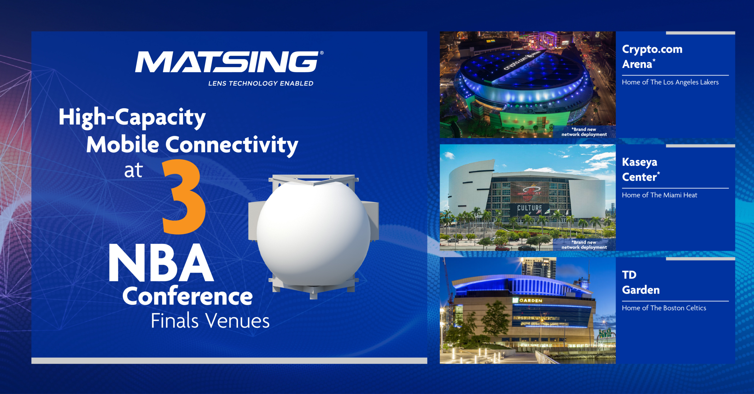 MatSing Delivers High-Capacity Mobile Connectivity at 3 NBA Conference Finals Venues